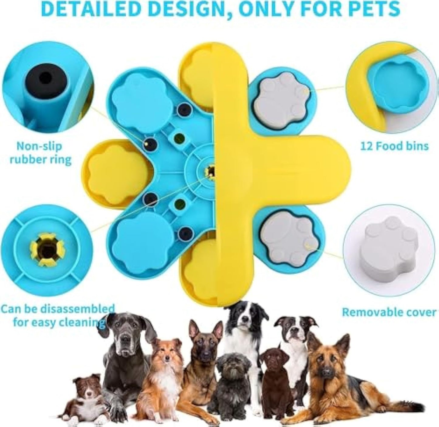 Interactive Dog Puzzle Toys Twister Dog Food Dispenser