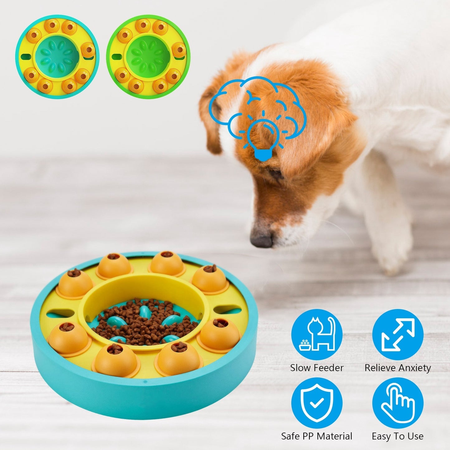 Dog Puzzle Food Feeder Slow Feeding Bowl Interactive Toy
