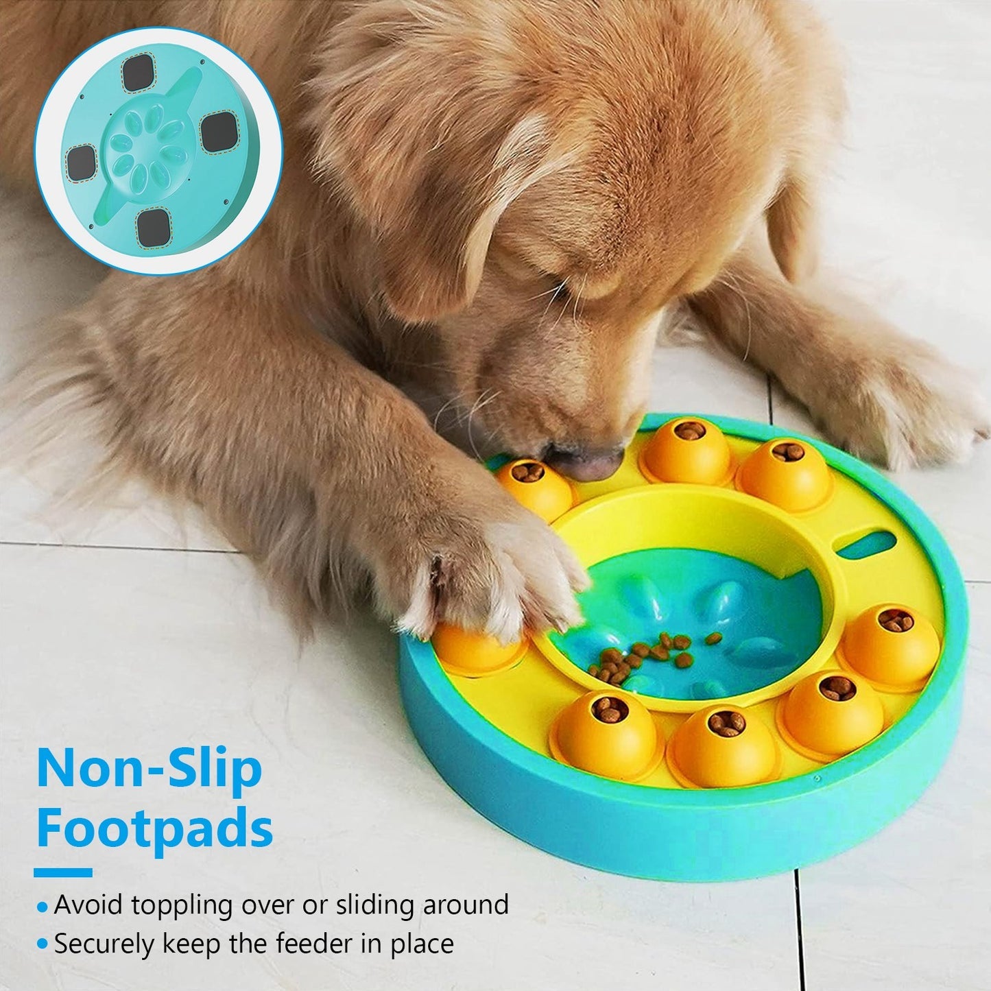 Dog Puzzle Food Feeder Slow Feeding Bowl Interactive Toy