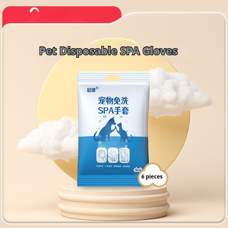 Pet Bath-free Cleaning Gloves Wet Wipes Dry Cleaning